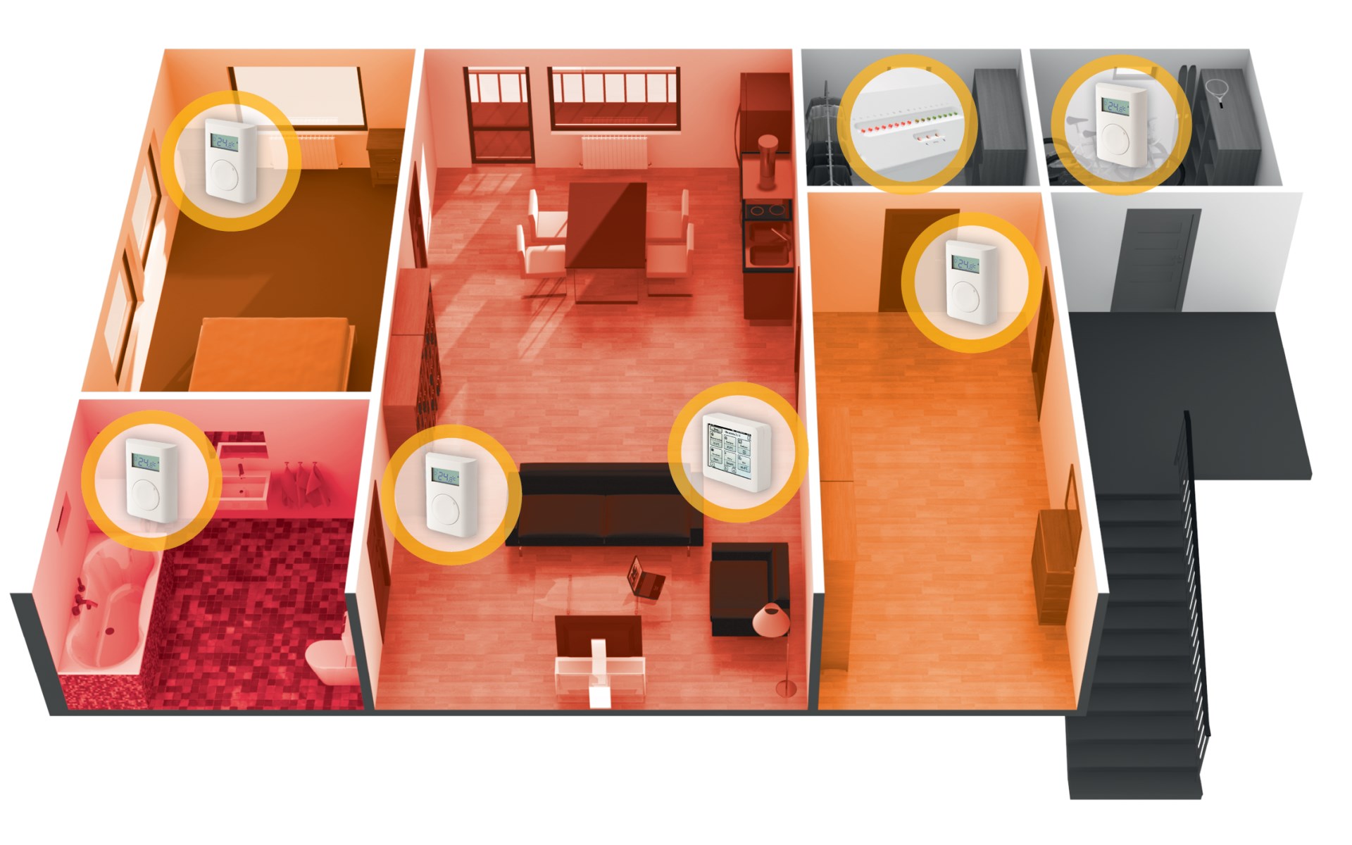 3D vizualizácia zónovej regulácie